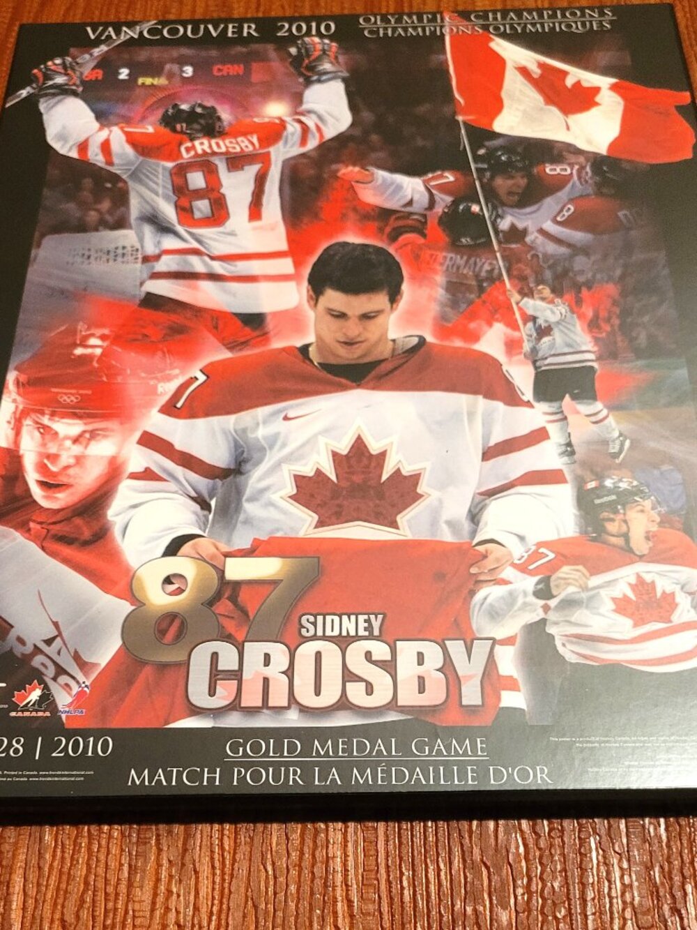 Sidney Crosby 2010 Olympics Gold Medal Plaque - Official Hockey Canada Memorabil